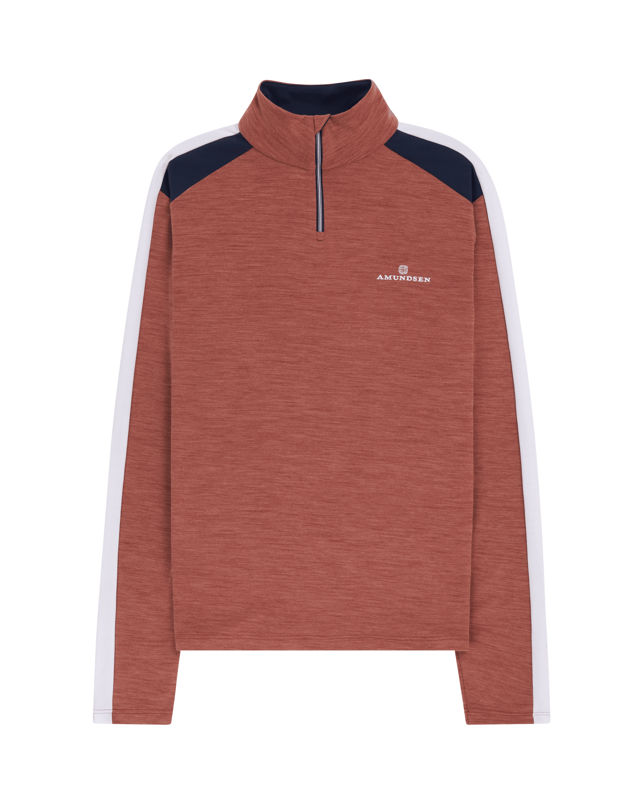5MILA HALF ZIP MENS  165 Terra Red/Stripe