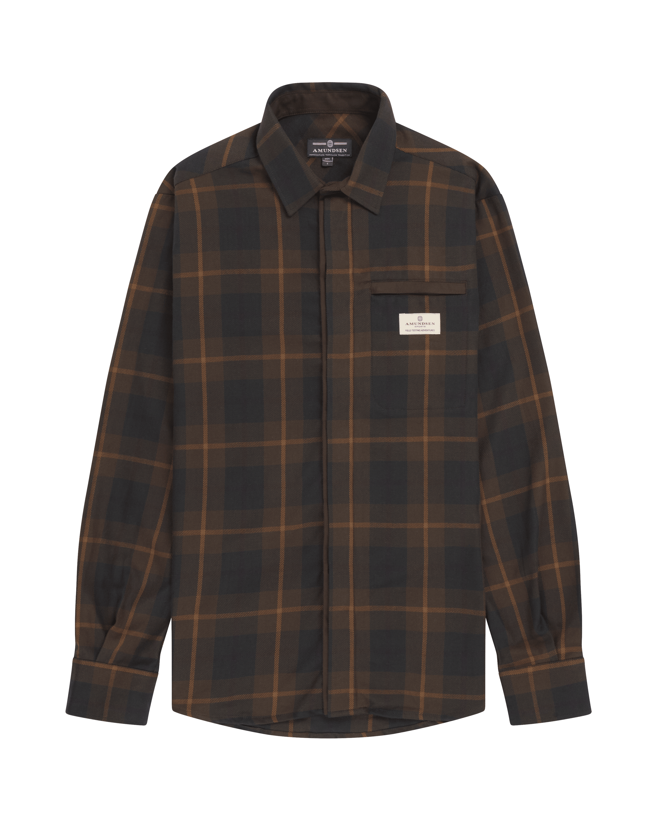 SKAUEN FIELD SHIRT MENS  215 Hunter Brown Checks