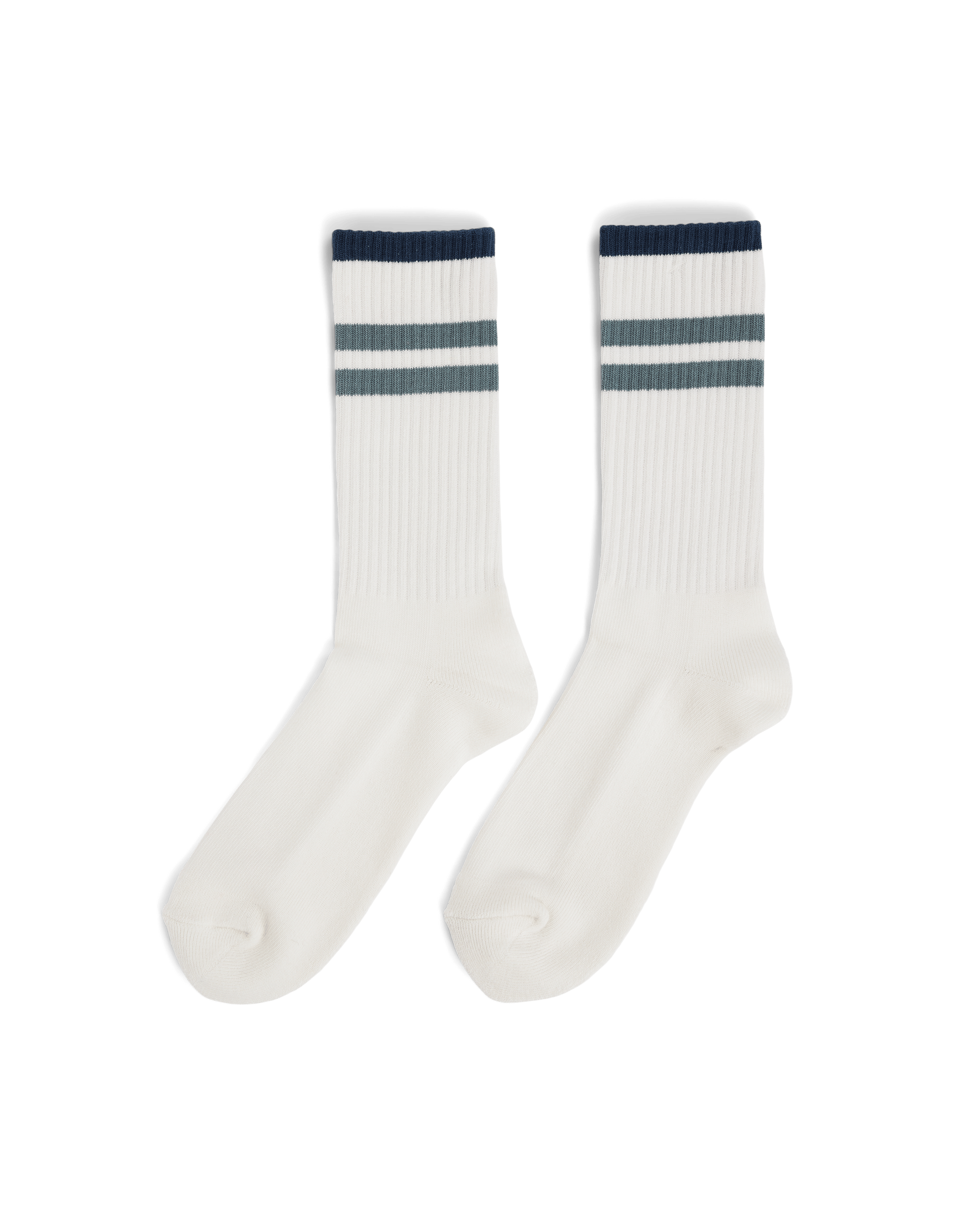 OSLO CREW SOCKS  003 White/Stormy Blue