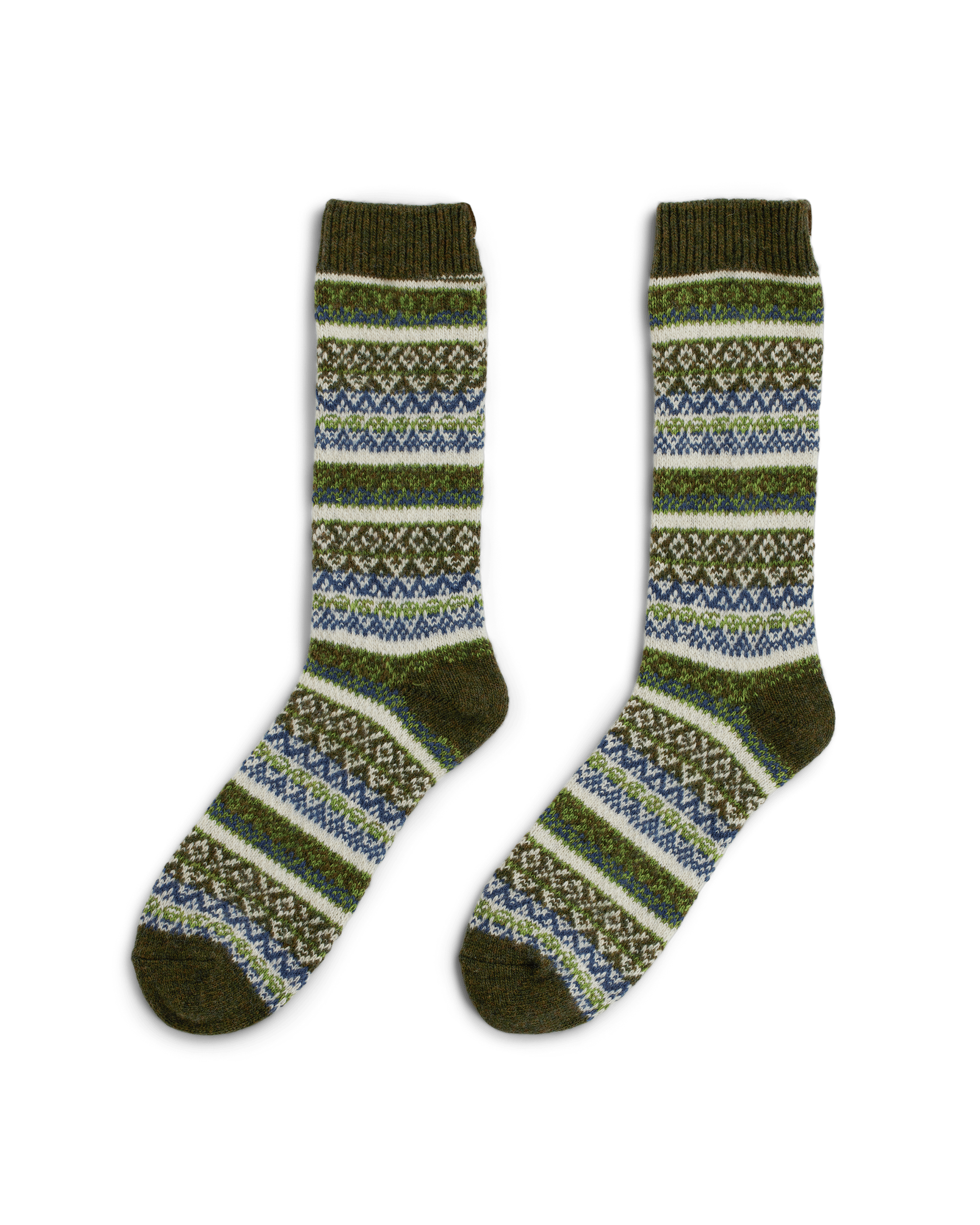 SKAUEN MID CALF SOCKS  405 Leaf Green