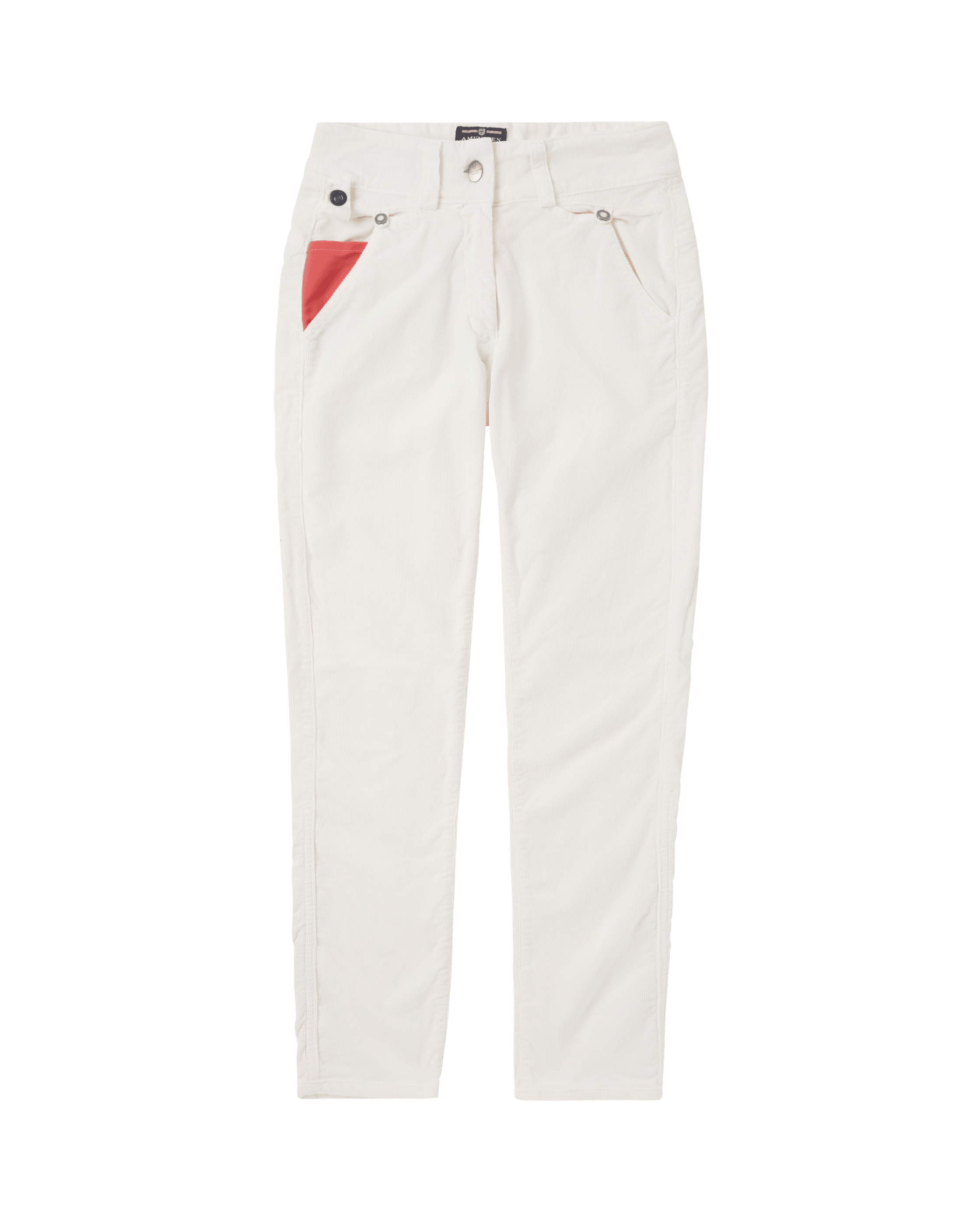 FJORDCORD SLACKS 16 WALE WOMENS  001 White