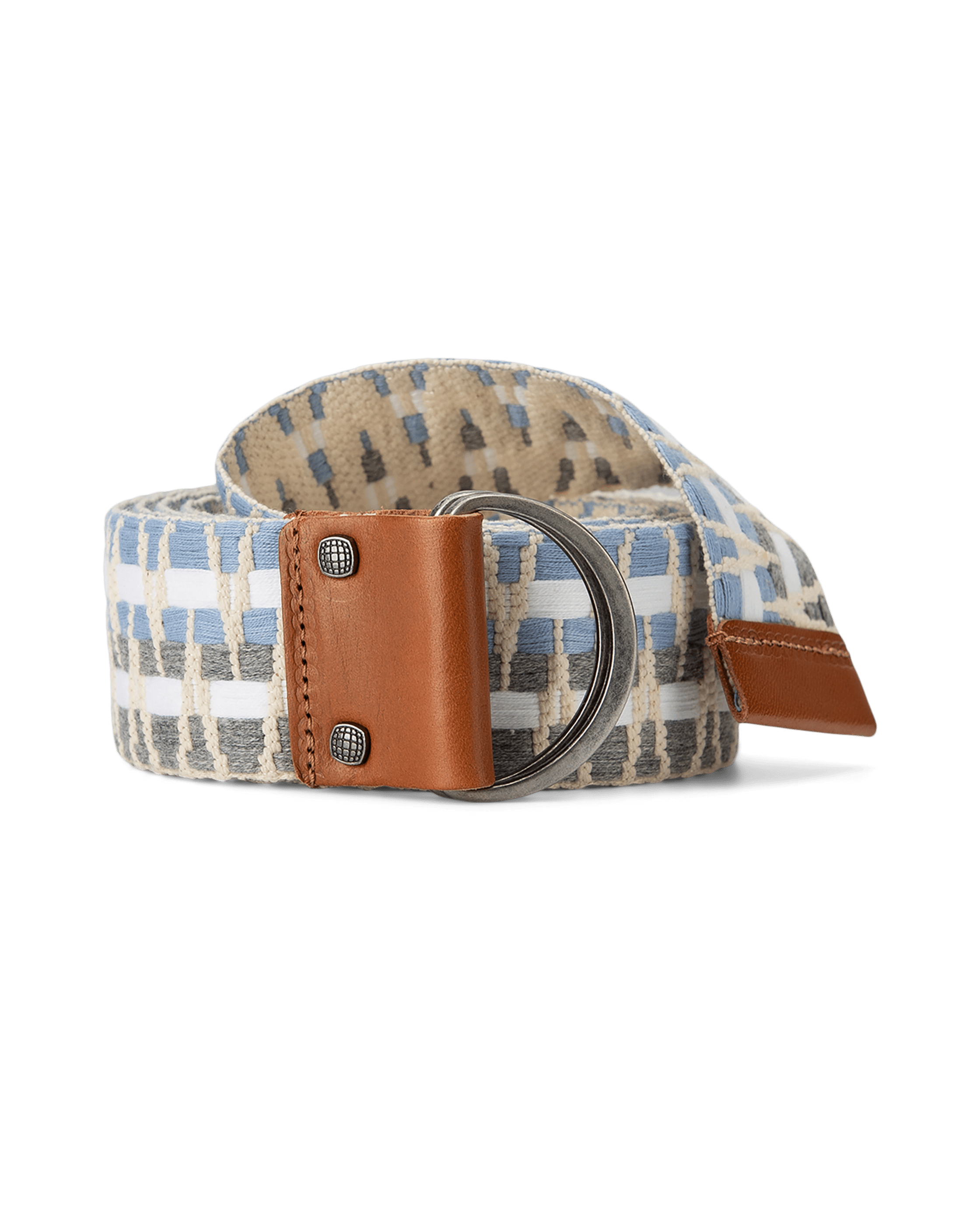 AMUNDSEN WOVEN BELT IN BAG  610 Natural/Azure Blue