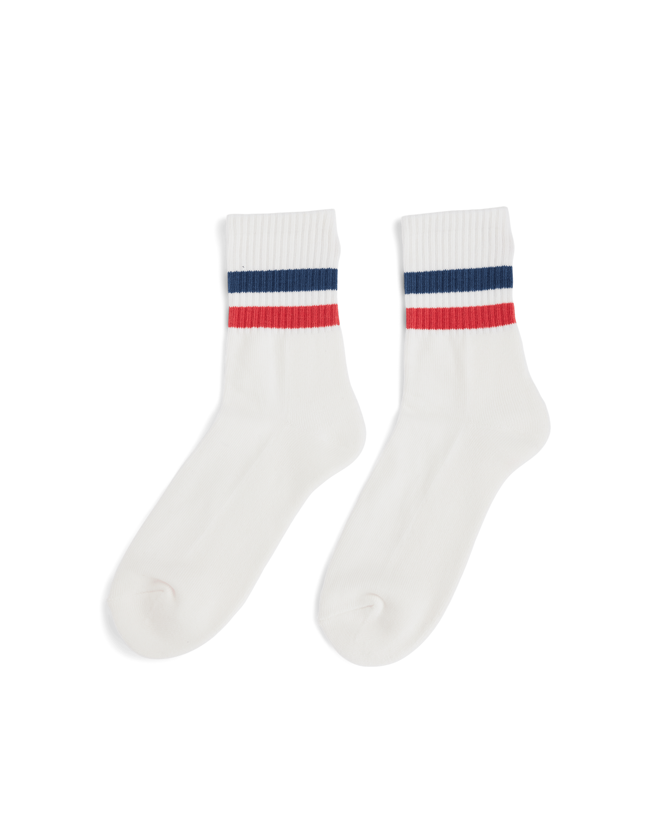 OSLO QUARTER SOCKS  002 White/Red/Navy