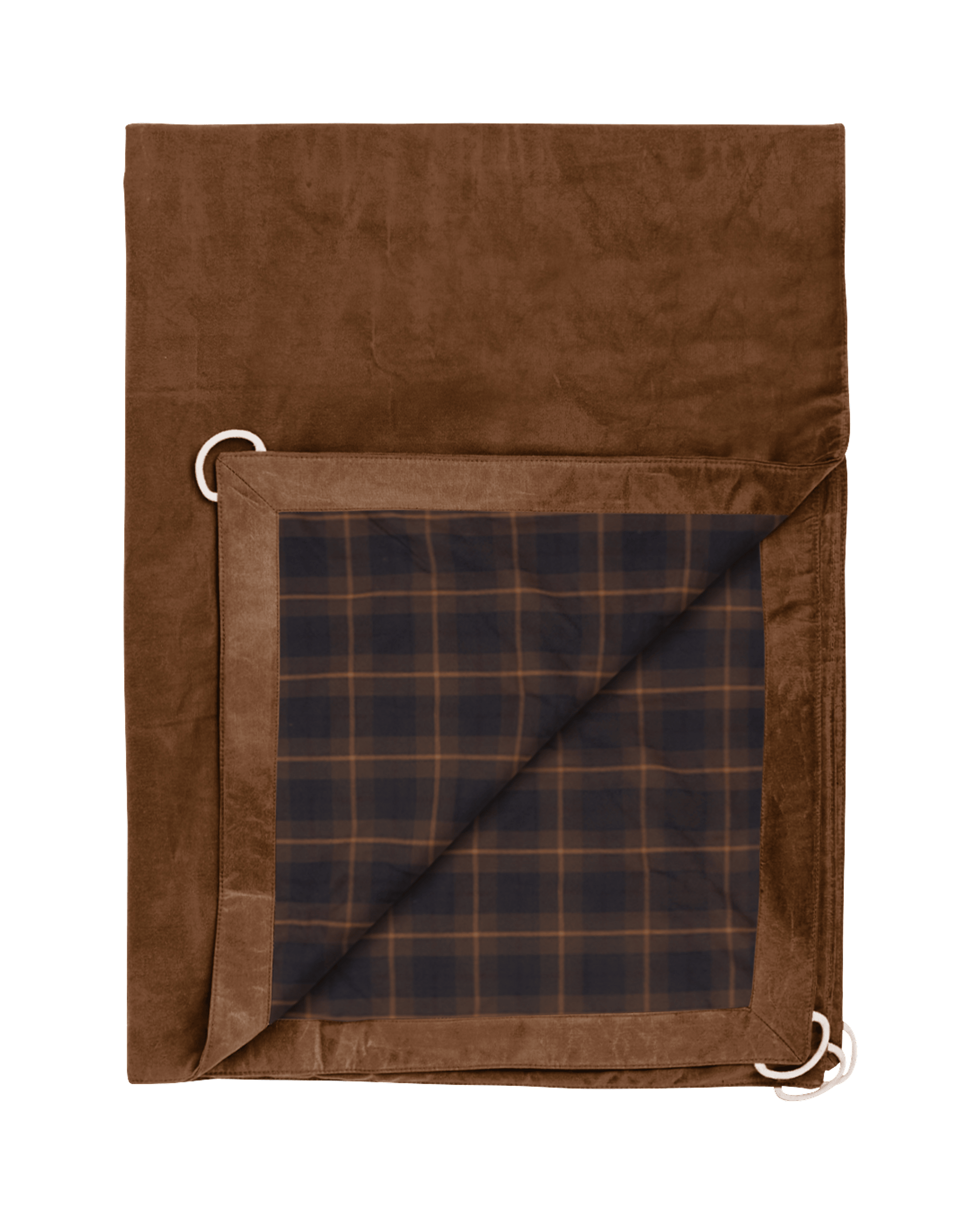 FIELD BLANKET  215 Hunter Brown Checks/Tan