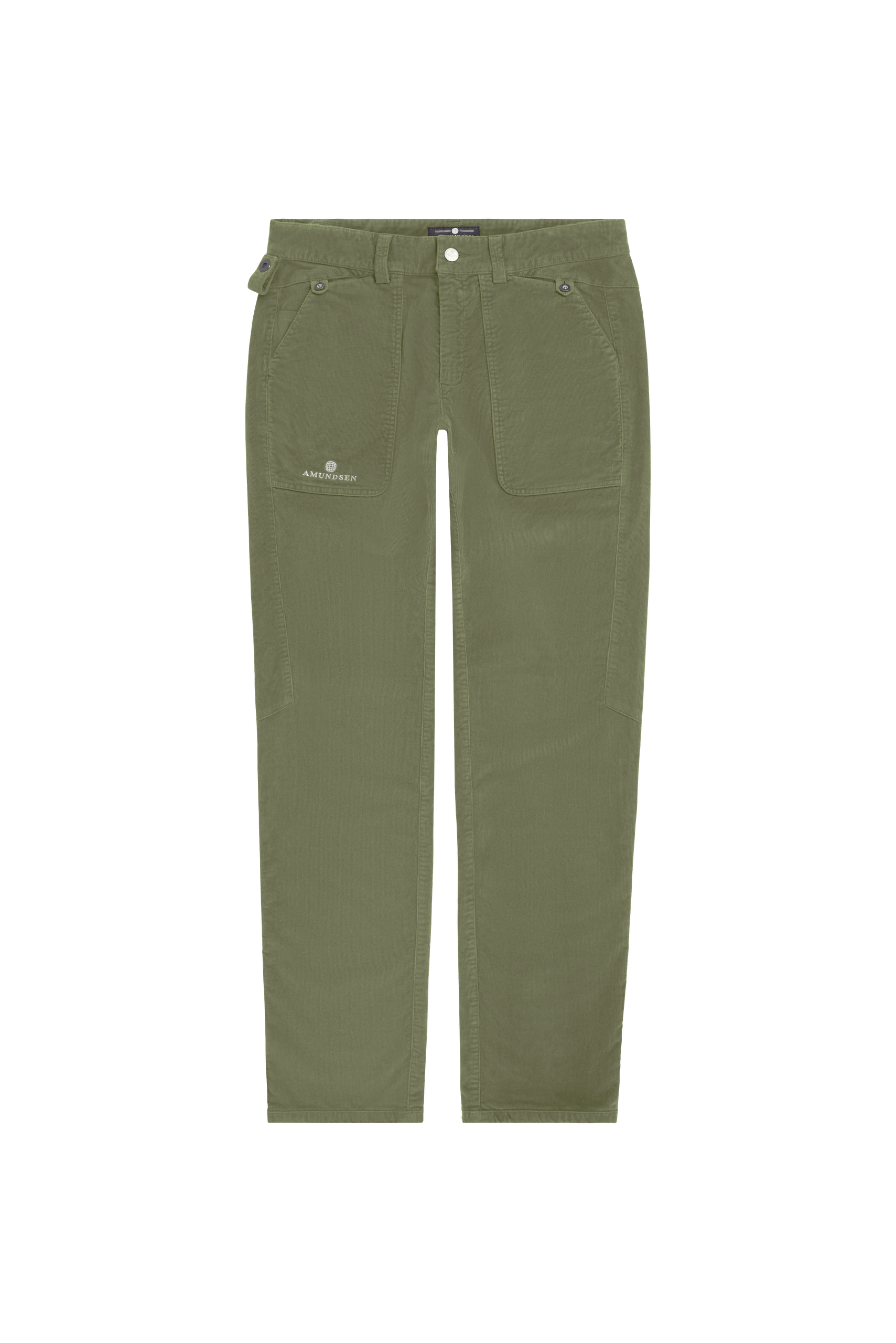 FJORDCORD SLACKS 16 WALE MENS  407 Olive Ash