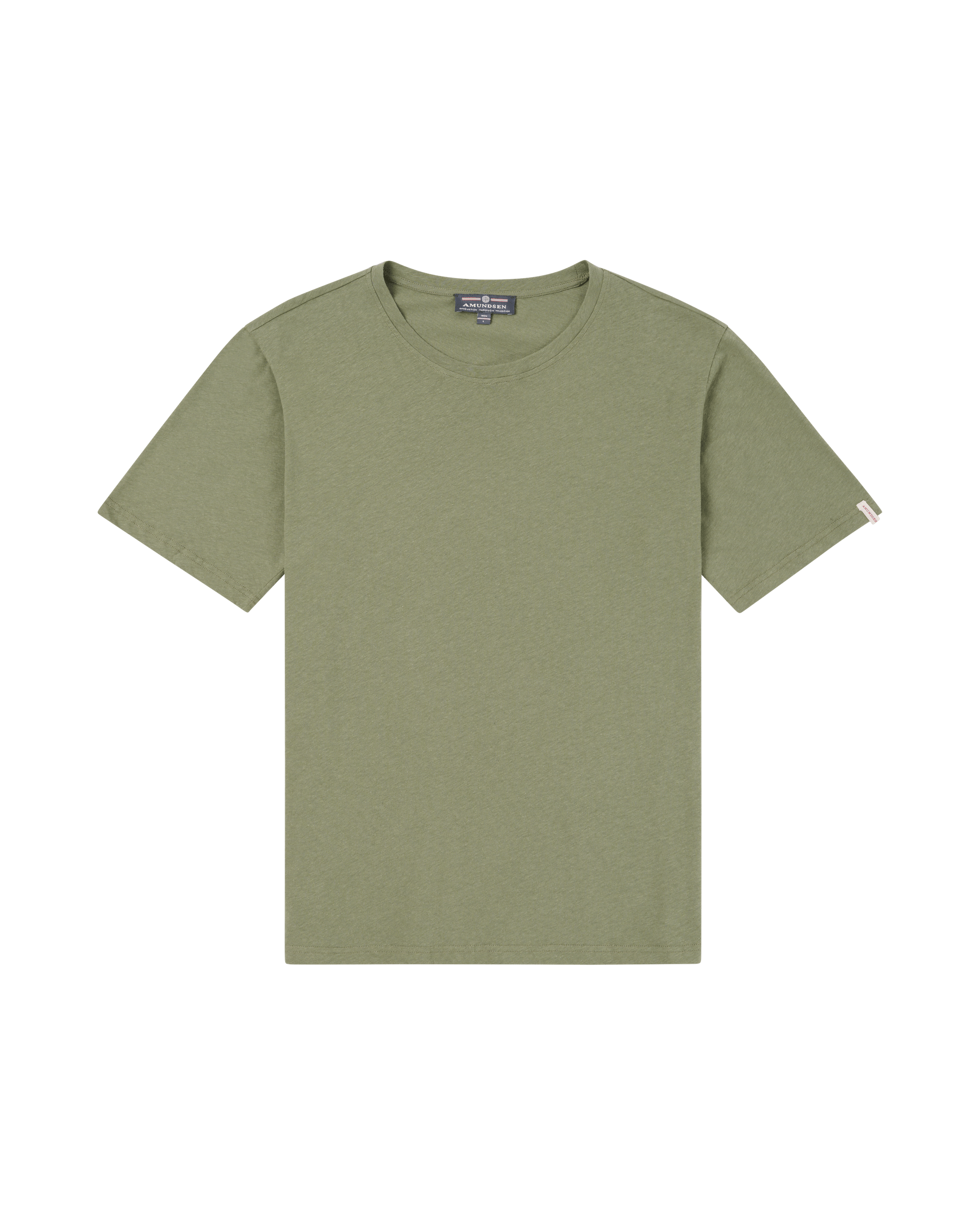 LINEN TEE MENS  407 Olive Ash