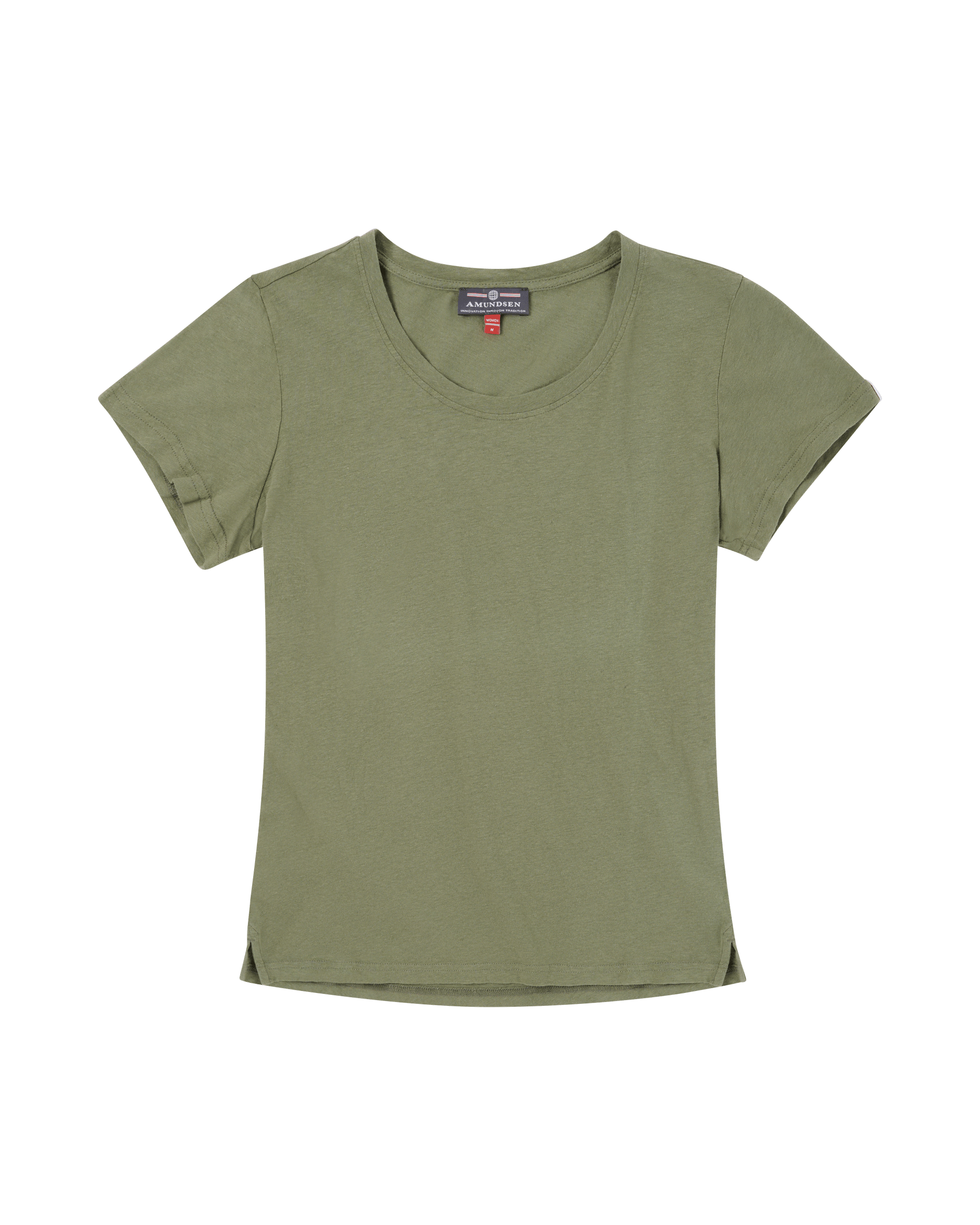 LINEN TEE WOMENS  407 Olive Ash