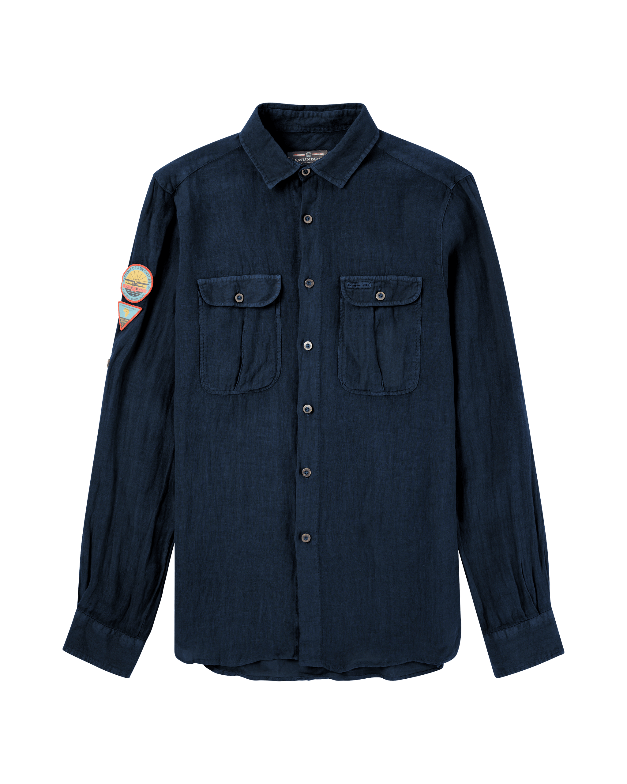 SAFARI LINEN SHIRT MENS  590 Faded Navy