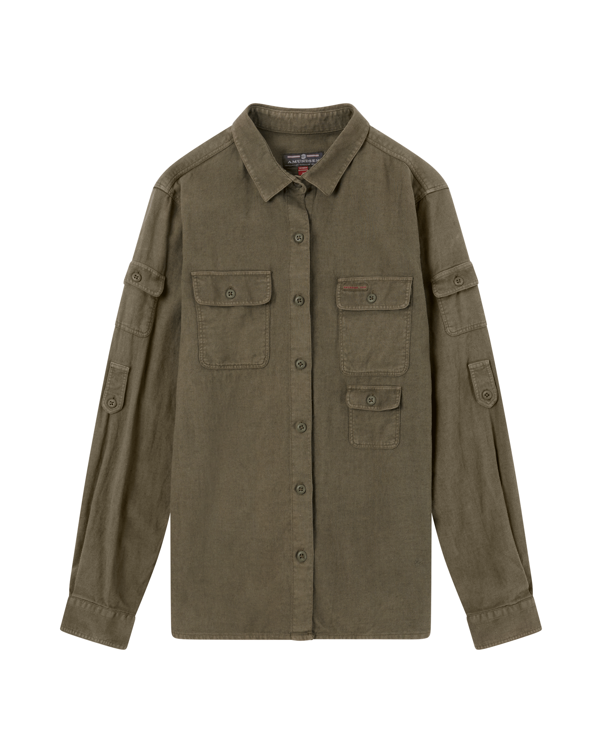 TRAVELLER'S LINEN SHIRT WOMENS  450 Olive